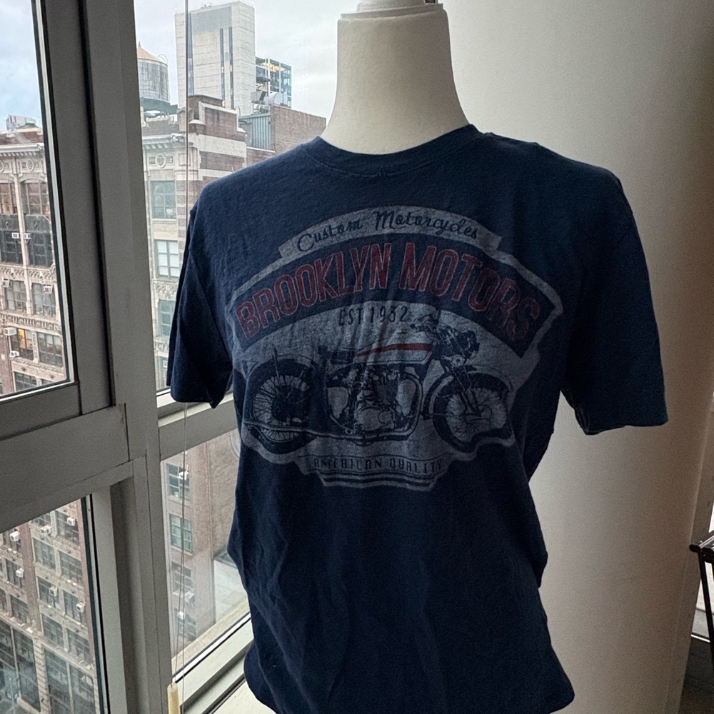 Brooklyn Motors Graphic Tee - Navy Blue